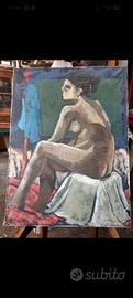 dipinto olio anni 70 