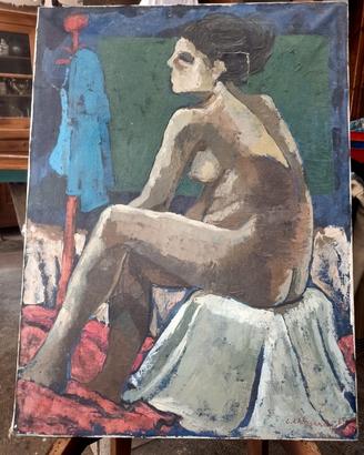 dipinto olio anni 70 