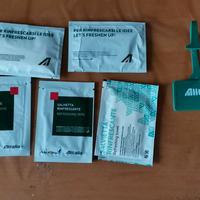 Lotto 5 salviette + targhetta Alitalia