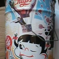 Secchiello metallico "Chupa Chups" arredo Vintage