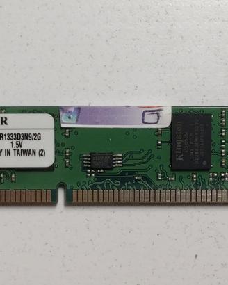 Moduli RAM per pc DDR3 1333 Mhz da 2 Gb