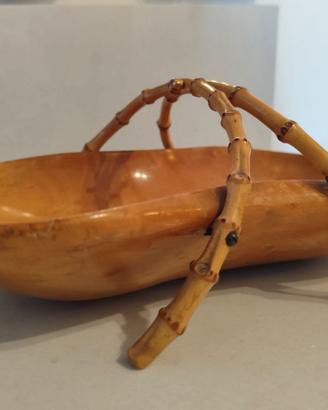 Vassoio design Aldo Tura in bambù