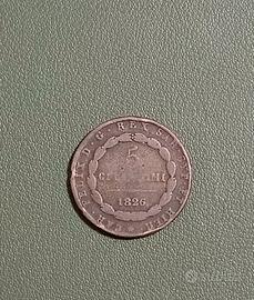moneta 5 centesimi 1826 - regno di Sardegna