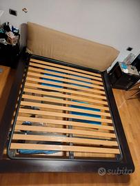 Letto matrimoniale tipo futon colore wenge