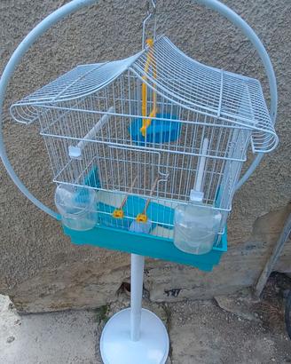 Gabbia uccellini completa accessori