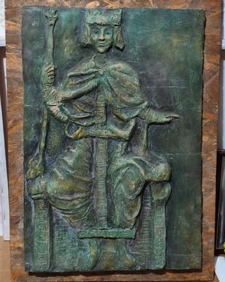 quadro scultura Federico II terracotta 