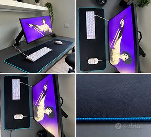 Tappeto mouse xxl con led rgb