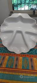 Grande piatto portata ceramica vintage conchiglia
