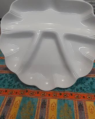 Grande piatto portata ceramica vintage conchiglia