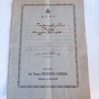 REGNO D'ITALIA - ANTICO DOCUMENTO TESTAMENTO