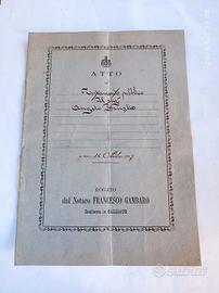 REGNO D'ITALIA - ANTICO DOCUMENTO TESTAMENTO