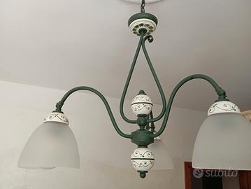 Lampadario dipinto a mano