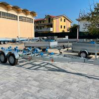rimorchio porta barca o gommone bi asse 2400Kg tot