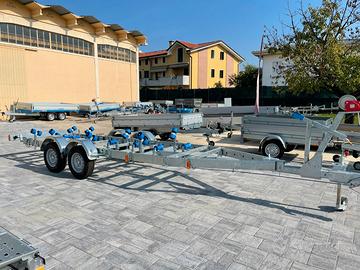 rimorchio porta barca o gommone bi asse 2400Kg tot