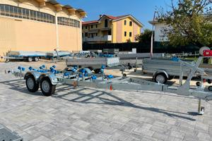 rimorchio porta barca o gommone bi asse 2400Kg tot