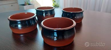 4 ciotole ceramica