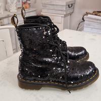DR.MARTENS PASCAL SEQUIN PAILLETTES NERO ARGENTO