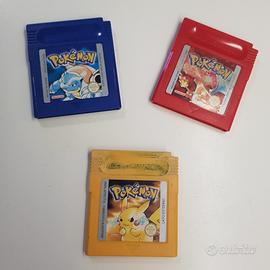 3 cartucce Pokemon Gameboy ORIGINALI & FUNZIONANTI