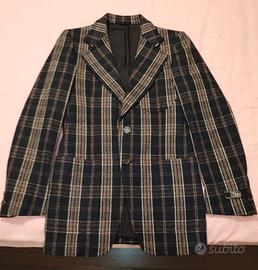 Giacca da uomo blu marca Sespi rifinita a mano 44