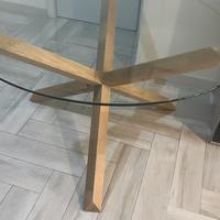 Tavolo tondo in vetro temperato