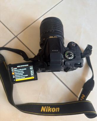 Reglex nikon D5200 + obiettivo 18-105mm VR + 3 bat