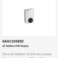 Wall box abb 7,4kw 1 presa tipo 2 rfid e mid