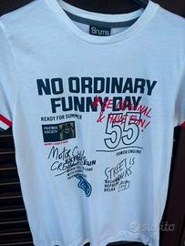 T-Shirt Bianca Brums Ragazzo Tg.10-12A