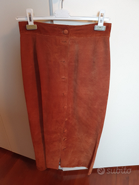 Gonna lunga in camoscio taglia 42