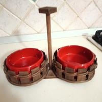 Set x servire stuzzichini in legno e ceramica 