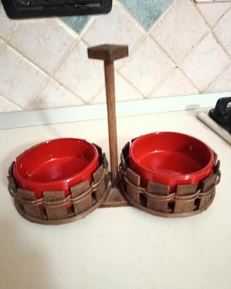 Set x servire stuzzichini in legno e ceramica 