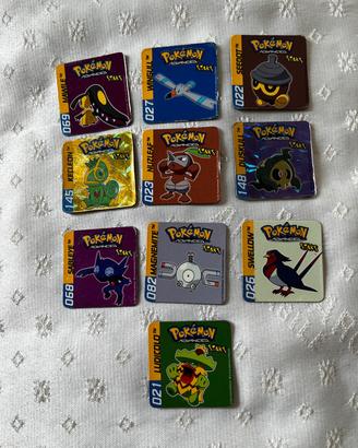 Set di adesivi magnetici Pokemon 10x Retro 2000s
