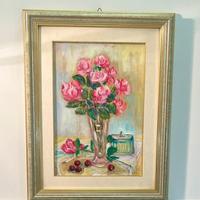 Giovanna De Lasio : " Rose e Cofanetto " -Dipinto