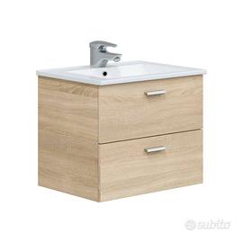 Mobile sottolavabo 2 cassetti rovere 60x45x50h