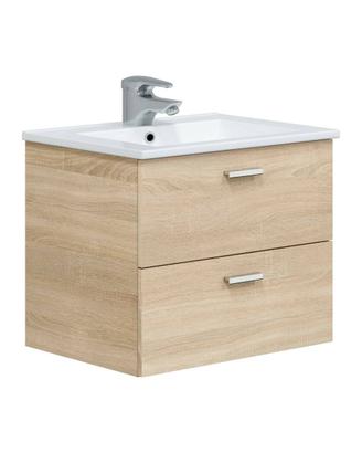 Mobile sottolavabo 2 cassetti rovere 60x45x50h