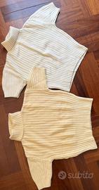 Maglioncini a maniche corte di lana d’ angora