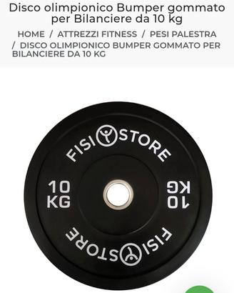 Dischi olimpionici 25 kg gommati foro 50 mm
