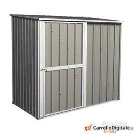 Box casetta giardino Acciaio 174x100 grigio chiaro