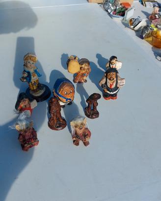 Lotto 10 Statuine Terracotta E Resina Pupazzetti T