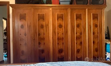 camera da letto completa in legnondi noce, 7 pezzi