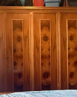 camera da letto completa in legnondi noce, 7 pezzi