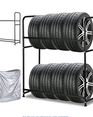 Scaffale Supporti per Pneumatici per 8 Pneumatici