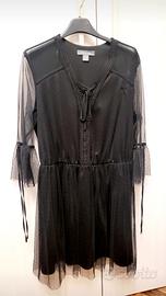 Abito nero Primark tulle gotico Halloween addams 