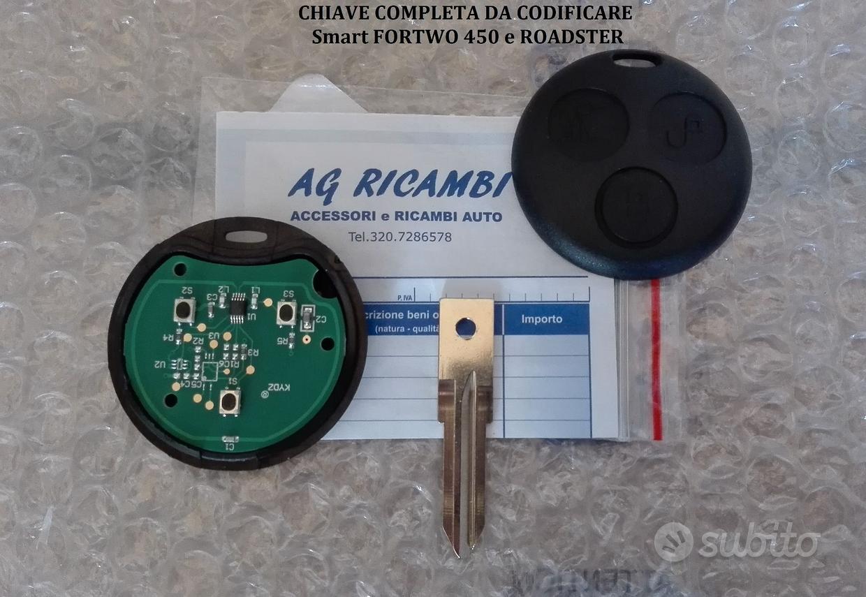 Tasto Chiave Pulsante Compatibile per Smart Fortwo 450 Gommino 1 Serie Giallo
