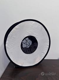 Softbox ring per flash a slitta