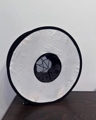 Softbox ring per flash a slitta