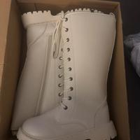 Anfibi lunghi n.32/33 color panna