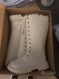 Anfibi lunghi n.32/33 color panna