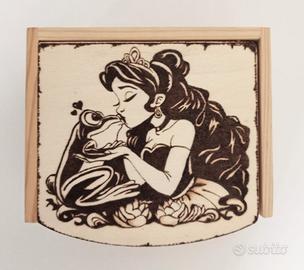 Portagioie pirografato a mano