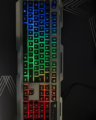 Kit Trust GXT - Tastiera in Metallo + Mouse Gaming