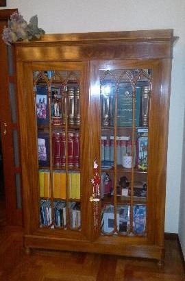Libreria in mogano 2 porte Biedermeier